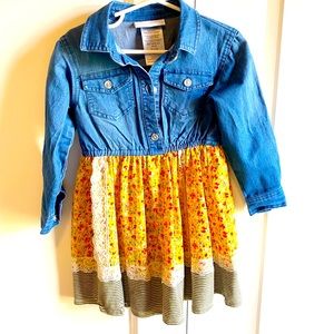 Sweet toddler girls 3T jean and floral dress
